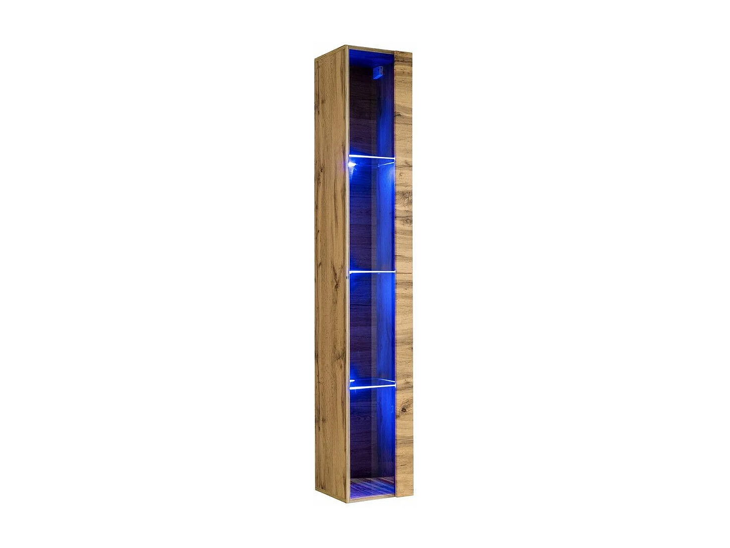 Vitrine Murale LED "Switch" 180cm Naturel