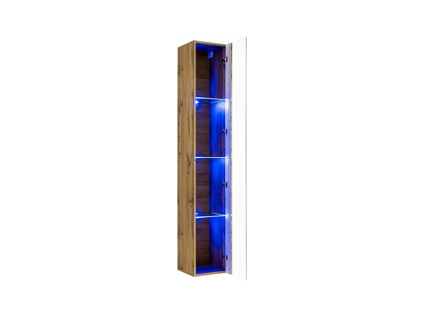 Vitrine Murale LED "Switch" 180cm Naturel