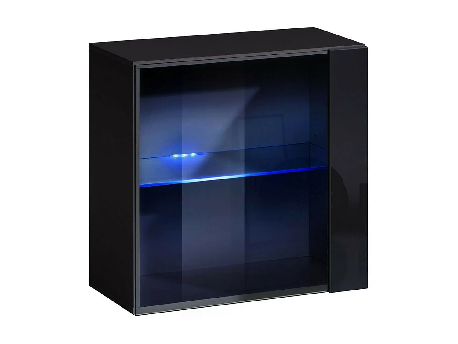 Vitrine Murale LED "Switch" 60cm Noir