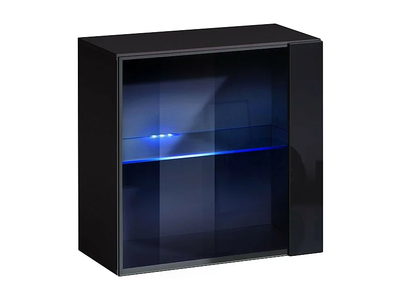 Vitrine Murale LED "Switch" 60cm Noir