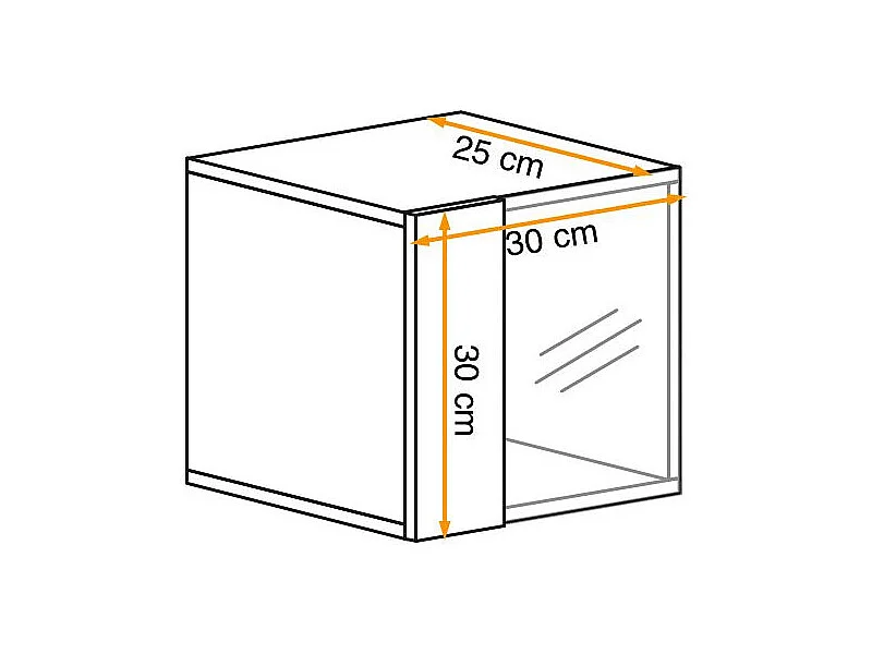 Bloc Mural LED Design "Switch V" 30cm Noir