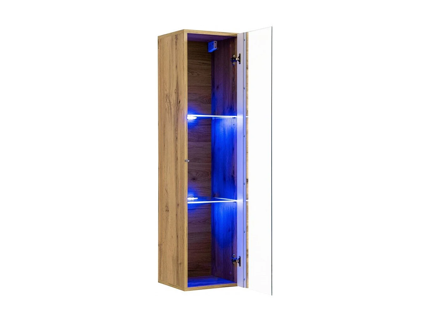 Vitrine Murale LED "Switch" 120cm Naturel
