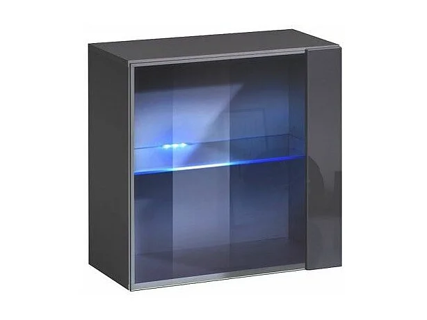 Vitrine Murale LED "Switch" 60cm Gris