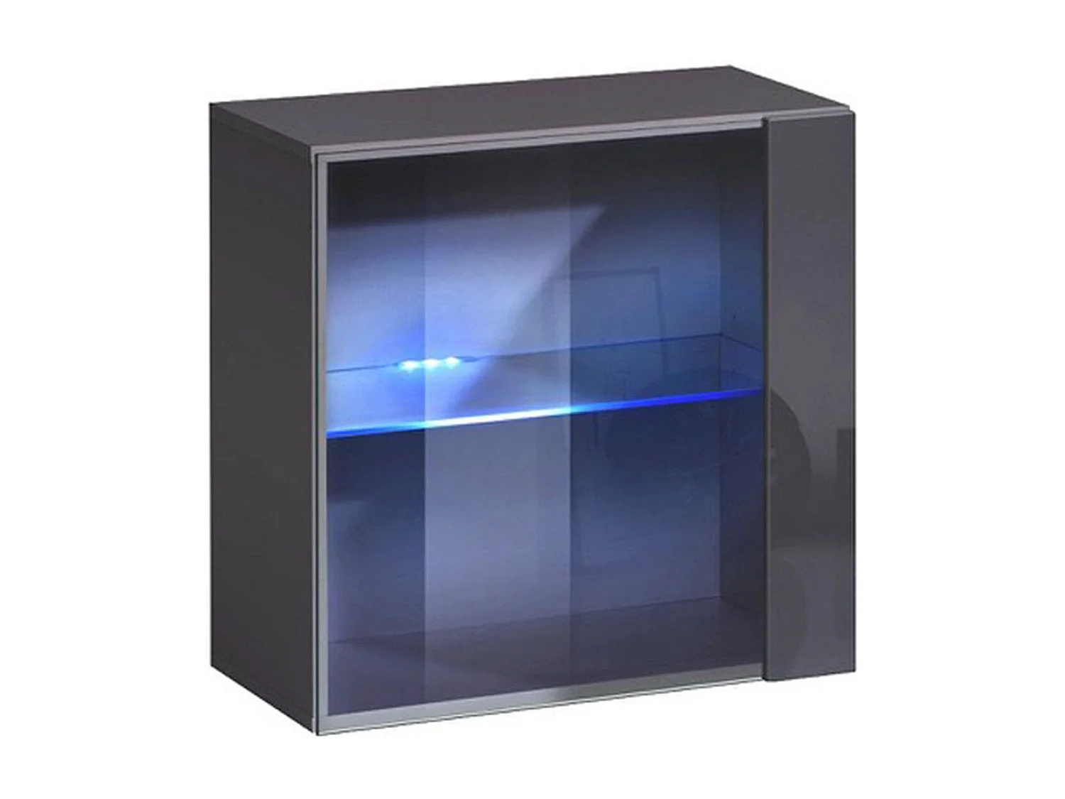 Vitrine Murale LED "Switch" 60cm Gris