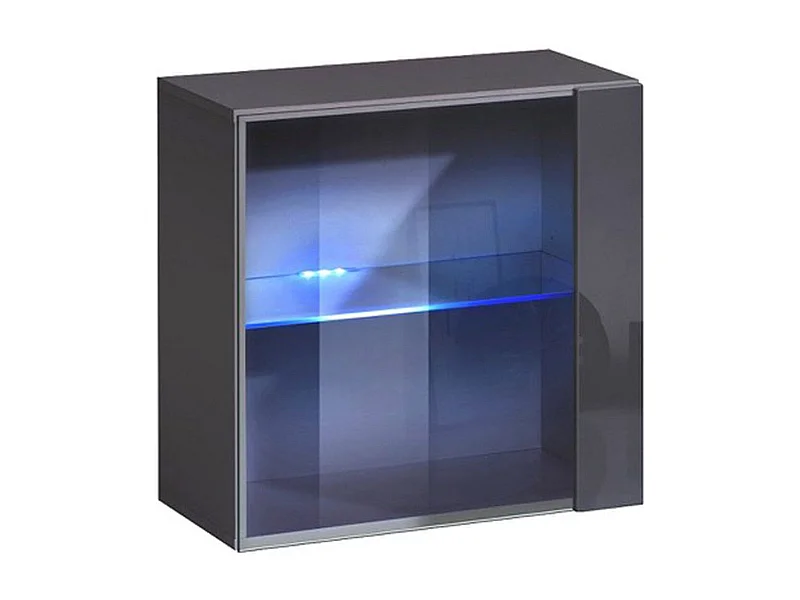 Vitrine Murale LED "Switch" 60cm Gris