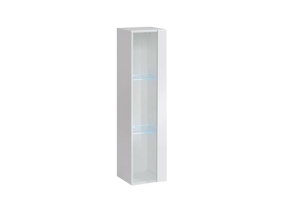 Vitrine Murale LED "Switch" 120cm Blanc