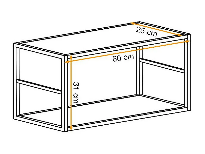 Étagère 1 Case Design "Switch RM" 60cm Noir