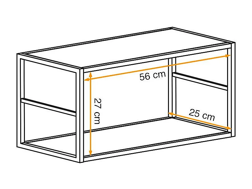 Étagère 1 Case Design "Switch RM" 60cm Noir