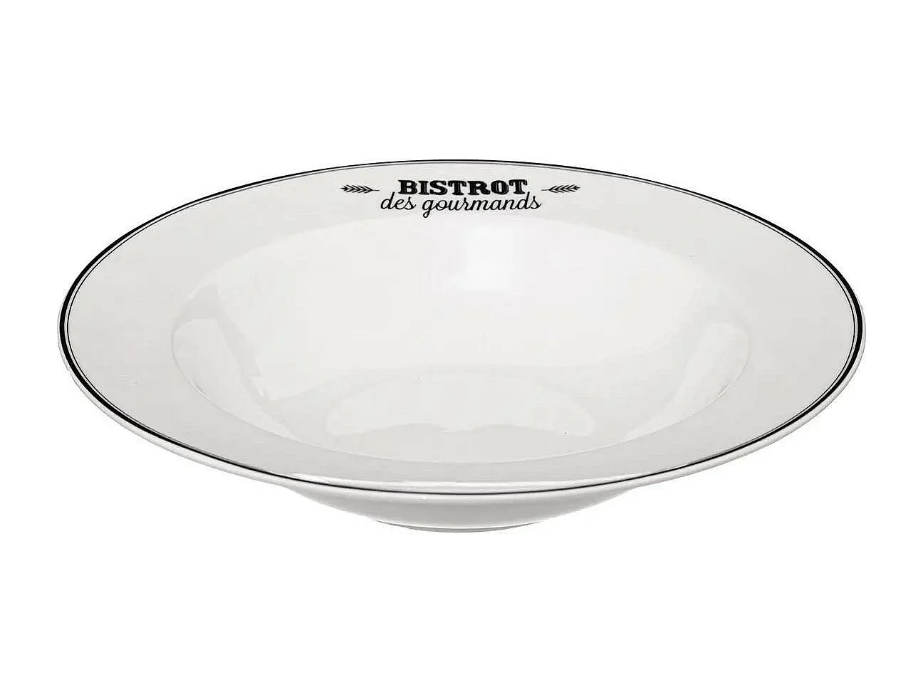 Lot de 6 Assiettes à Pâtes "Bistrot" 27cm Blanc