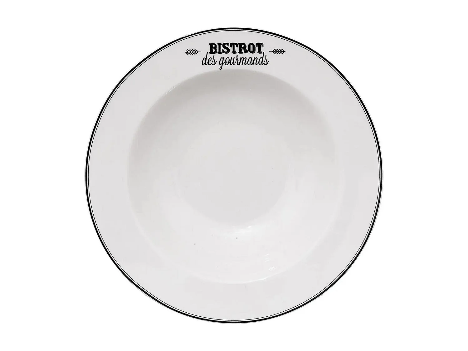 Lot de 6 Assiettes à Pâtes "Bistrot" 27cm Blanc