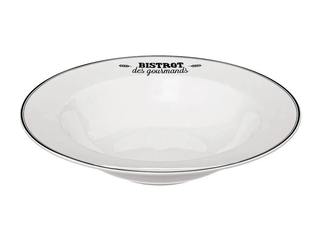 Lot de 6 Assiettes à Pâtes "Bistrot" 27cm Blanc