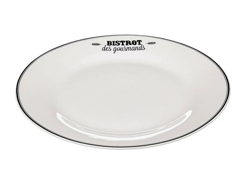 Lot de 6 Assiettes à Dessert "Bistrot" 20cm Blanc