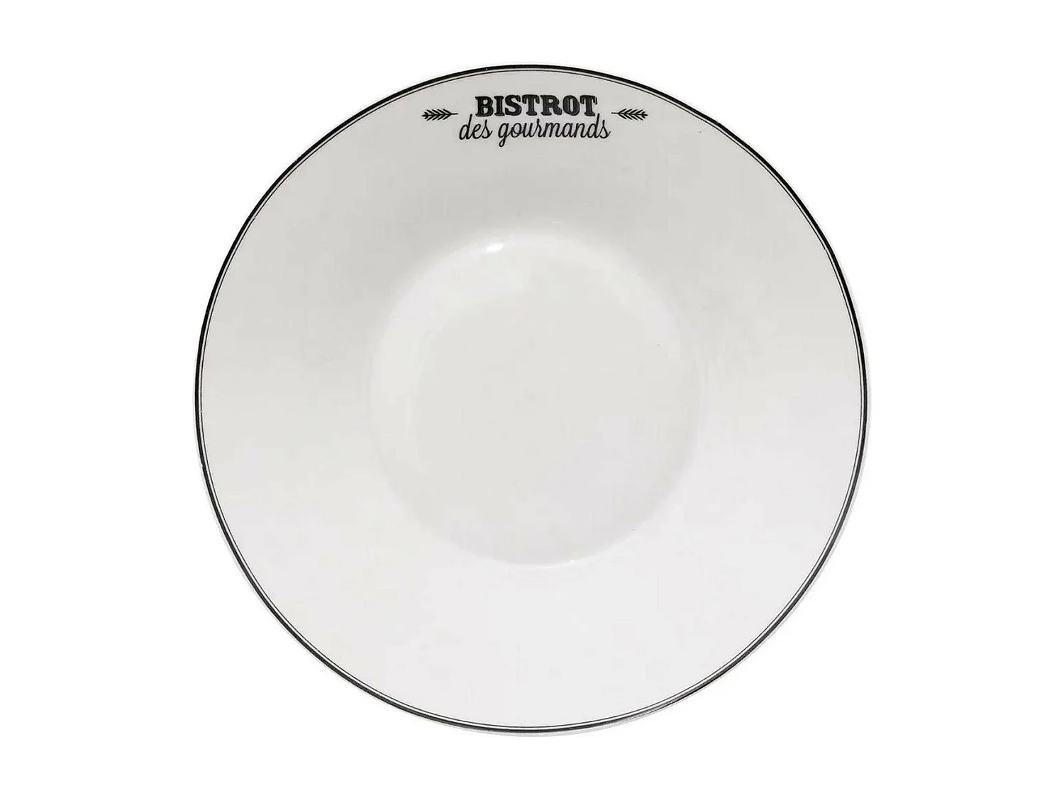 Lot de 6 Assiettes Creuses "Bistrot" 20cm Blanc