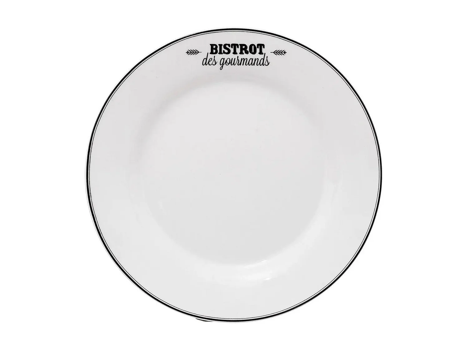 Lot de 6 Assiettes Plates "Bistrot" 26cm Blanc