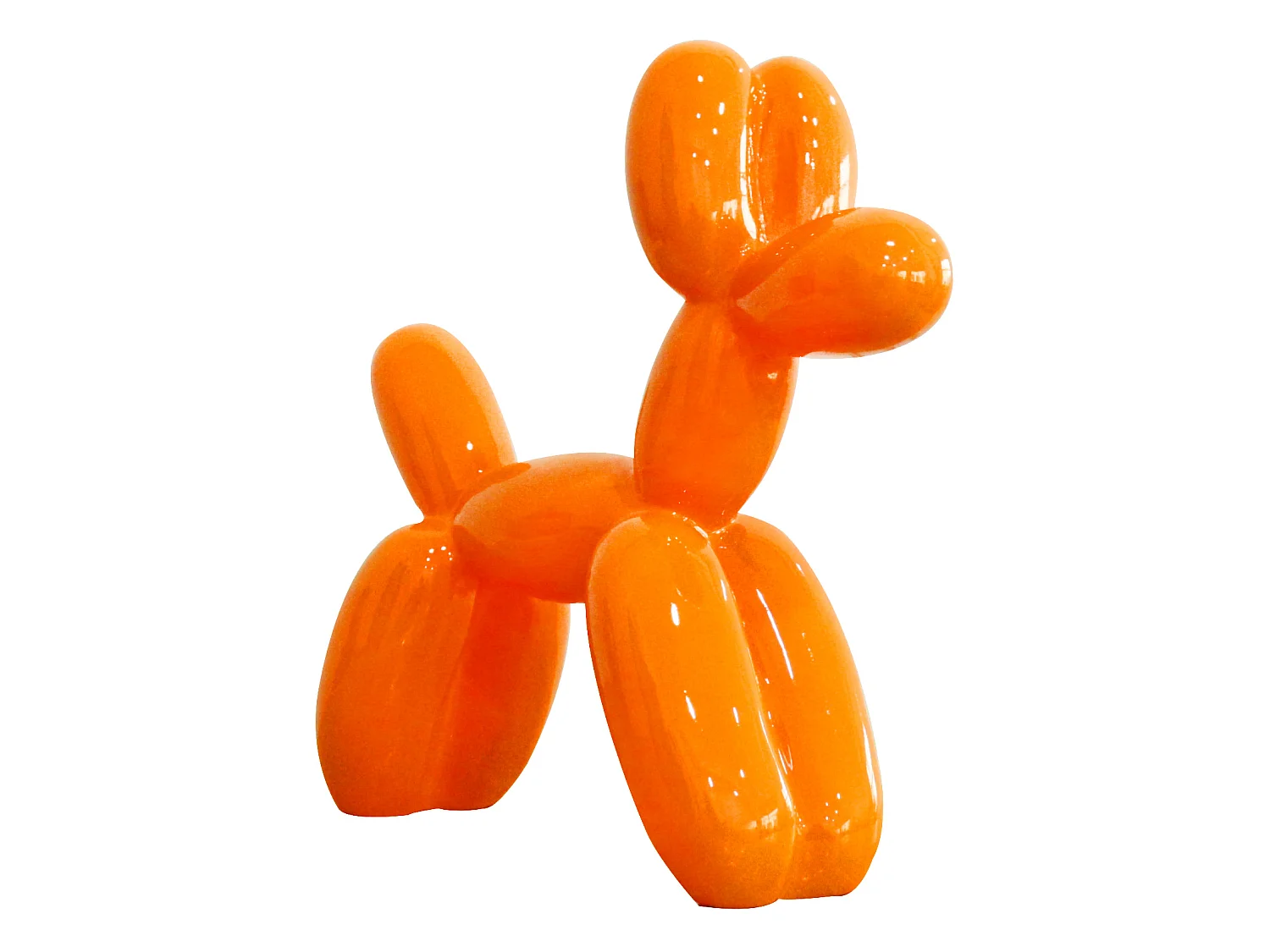 Figura Decorativa Perro Globo Kuatéh de Poliresina 41x41x13 cm Naranja