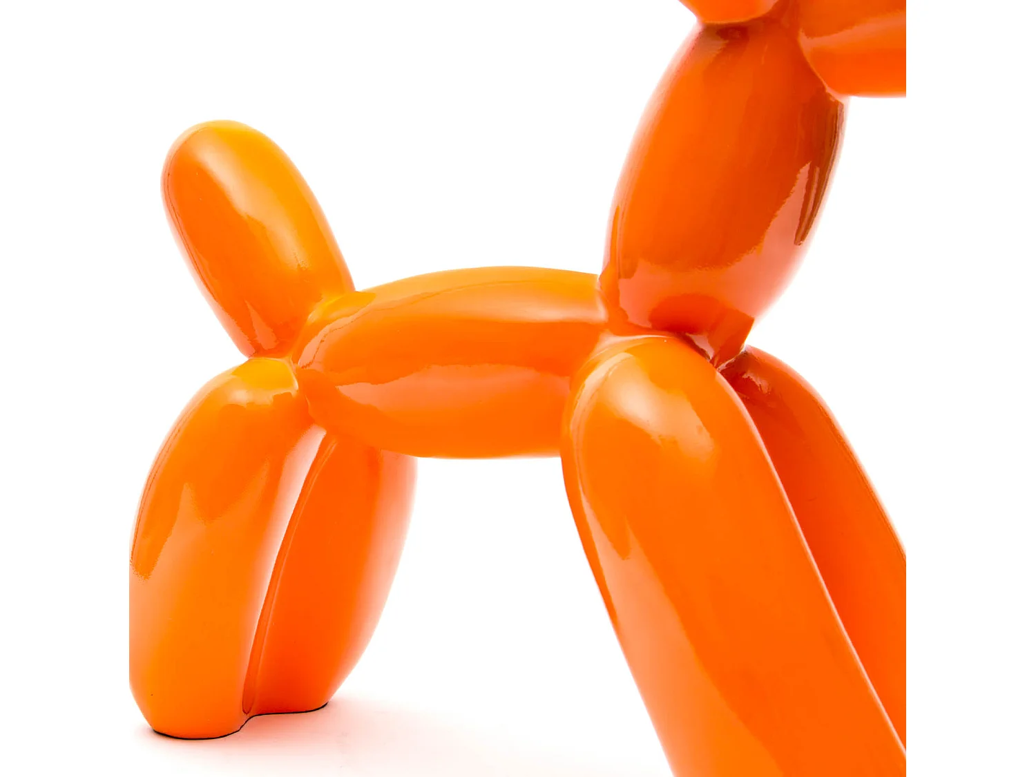 Figura Decorativa Perro Globo Kuatéh de Poliresina 41x41x13 cm Naranja