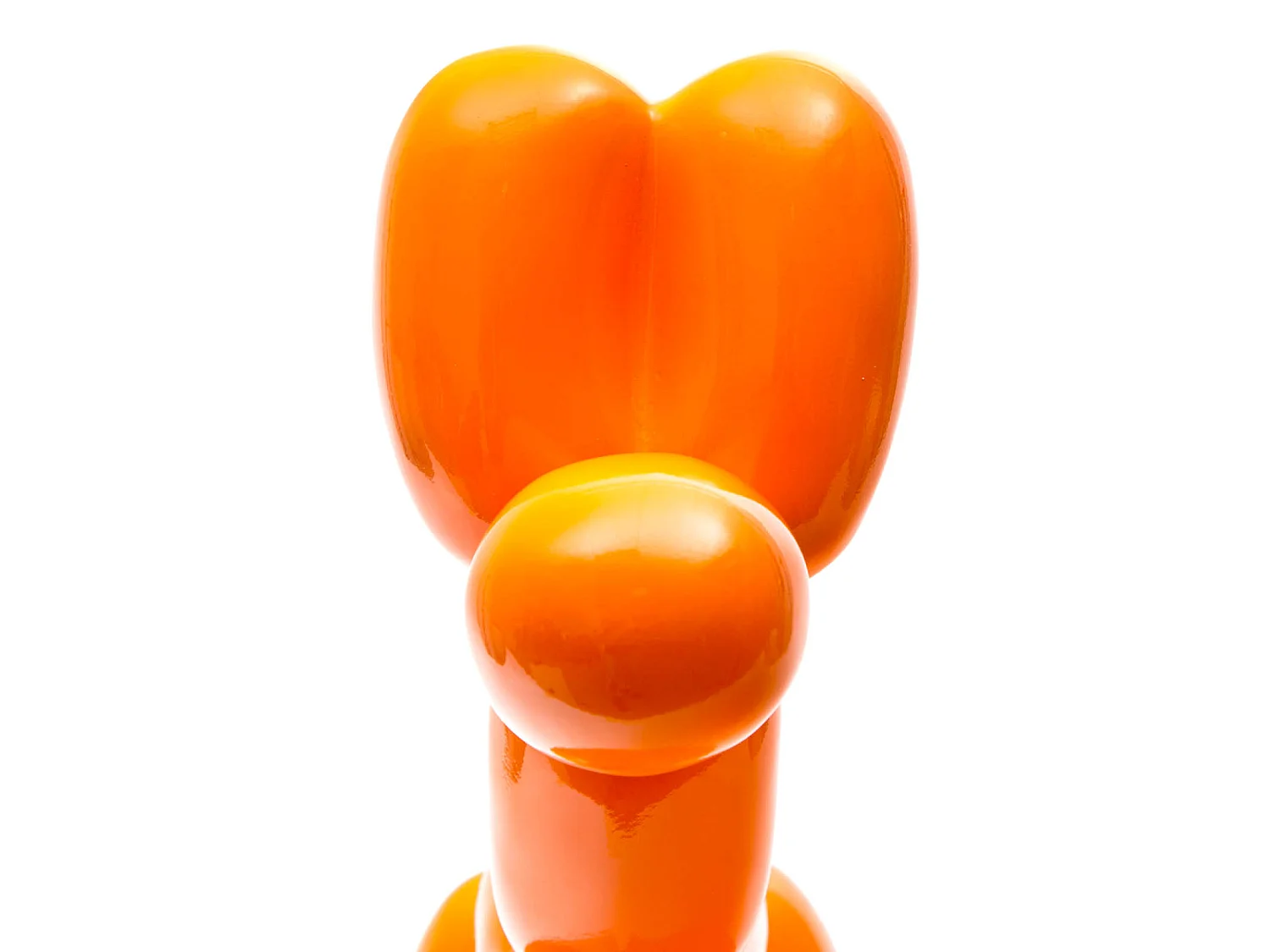 Statuetta Decorativa Cane Palloncino Kuatéh in Poliresina 41x41x13 cm Arancione