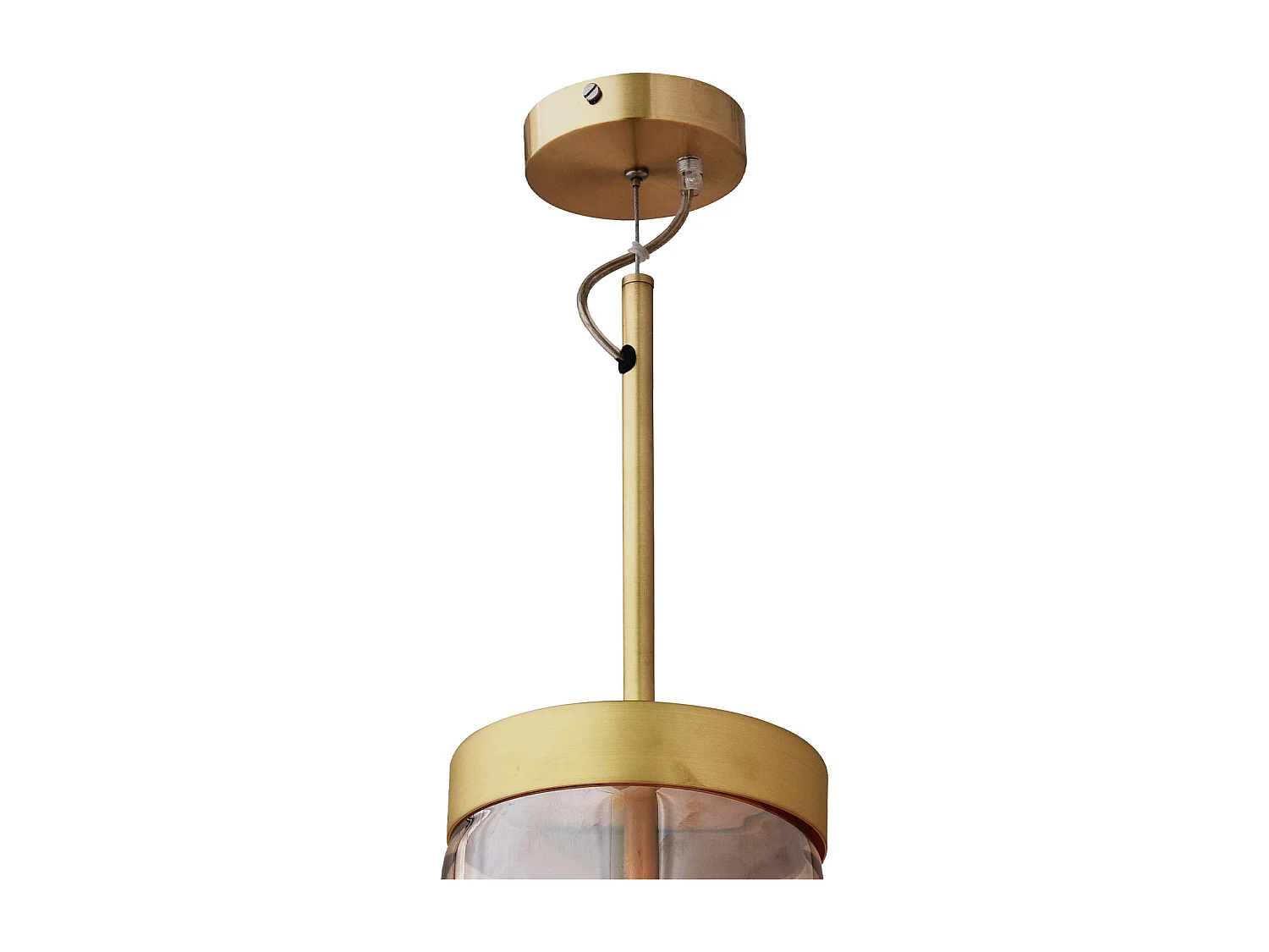 Lampe Suspension Hatann Ambre M Ø40x65 cm