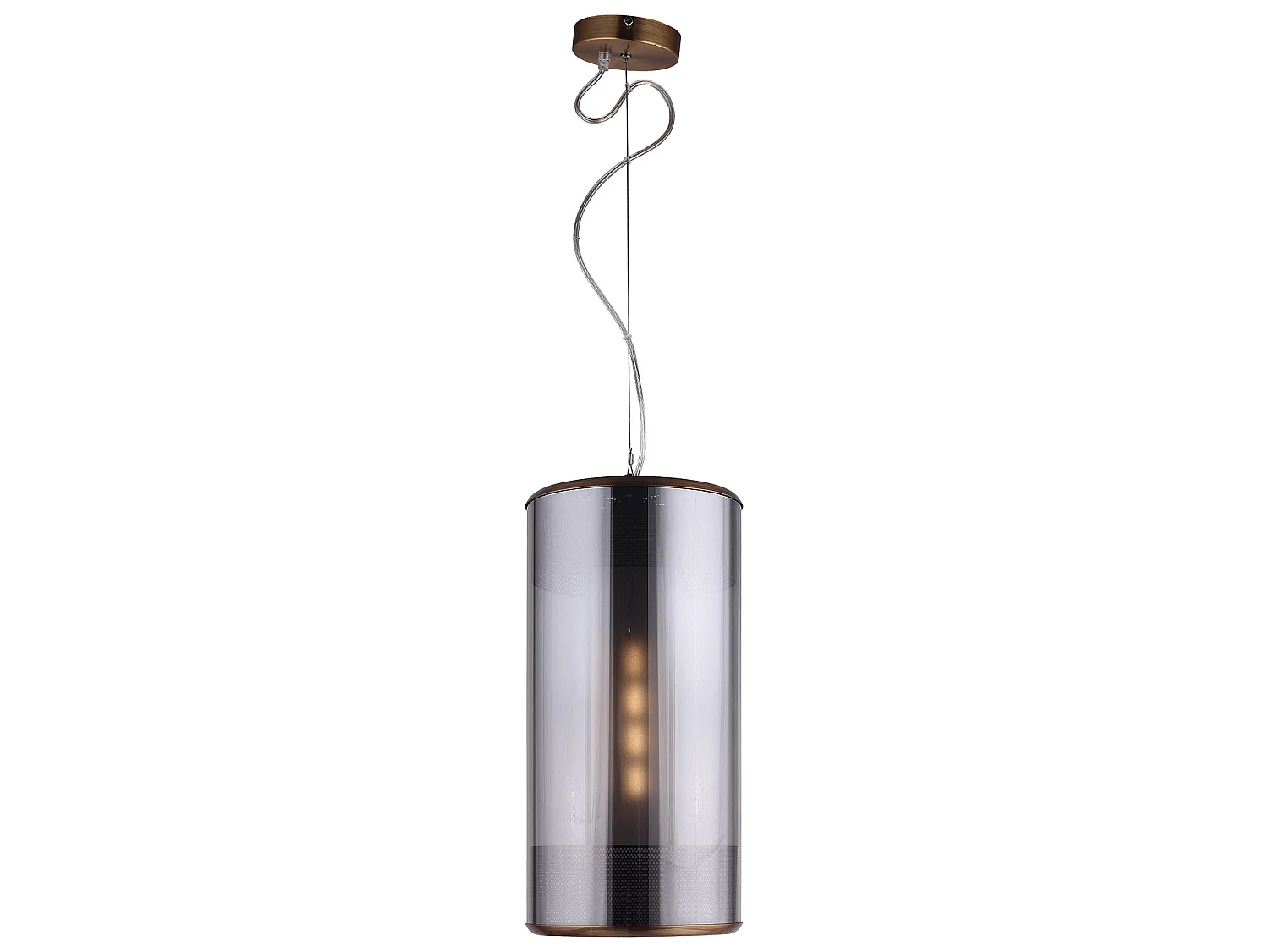Lampadario a Sospensione Lumineca Geminic 20x40 cm Grigio