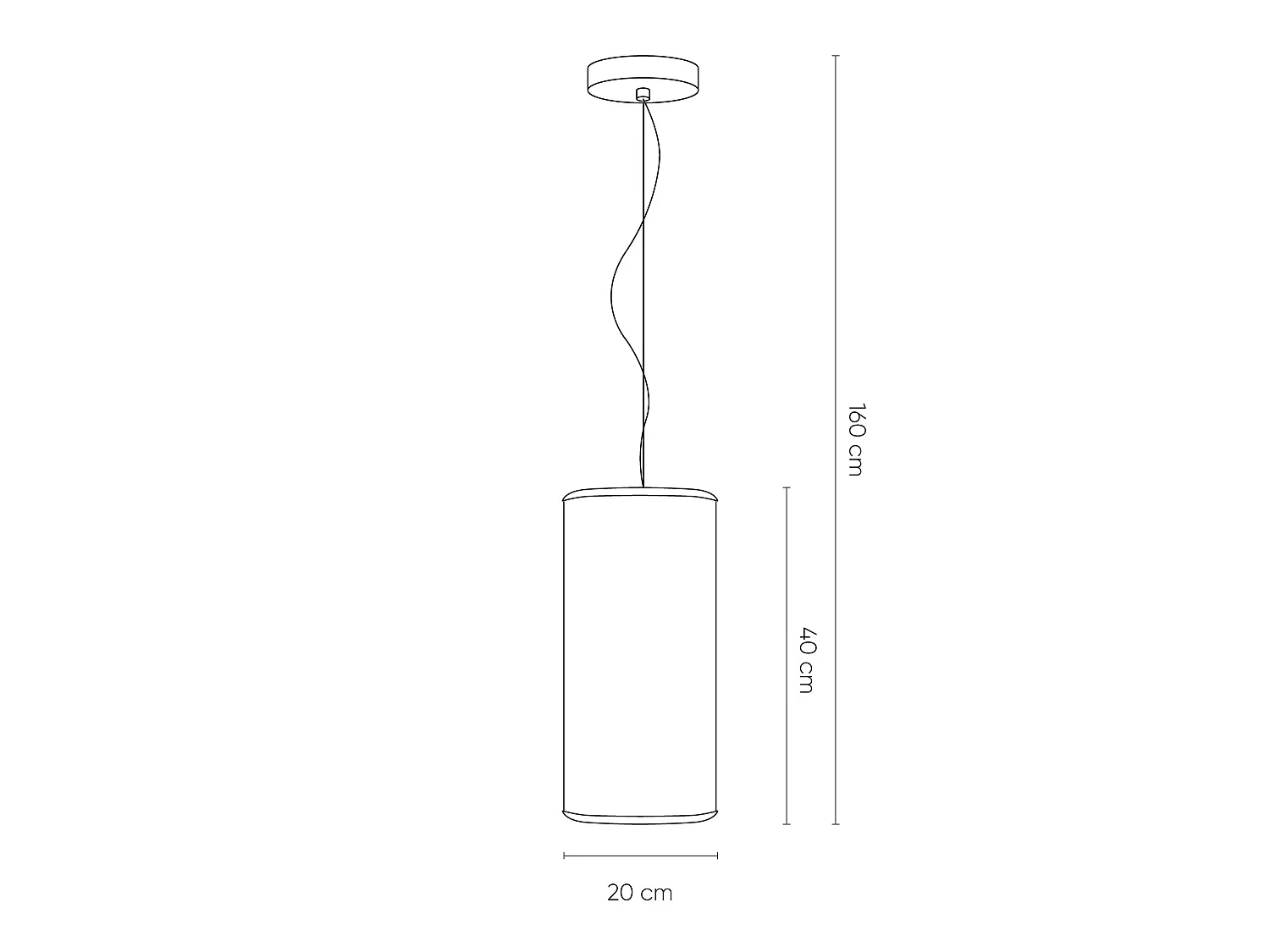 Lampadario a Sospensione Lumineca Geminic 20x40 cm Grigio