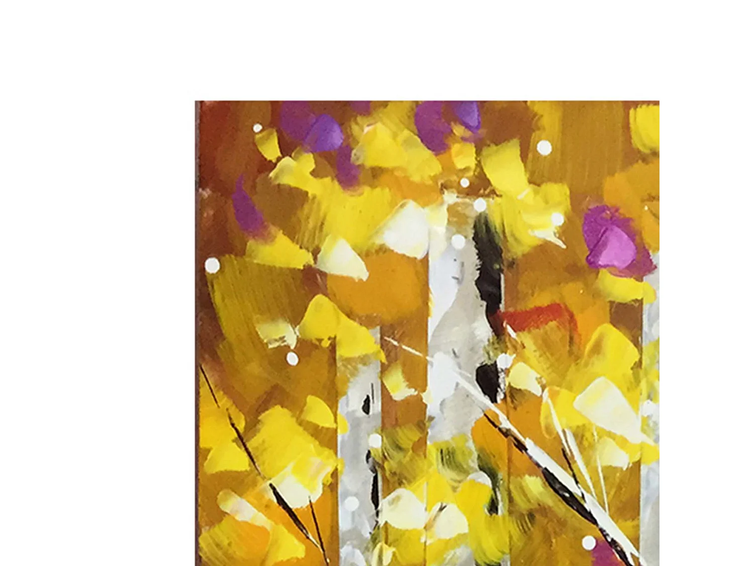 Cuadro Abstracto Kuatéh Paisaje Nocturno con Árboles 80 x 120 cm Óleo sobre Lienzo