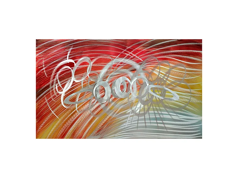 Cuadro Abstracto Kuatéh Serpentín 100 x 60 cm Óleo sobre Lienzo de Aluminio