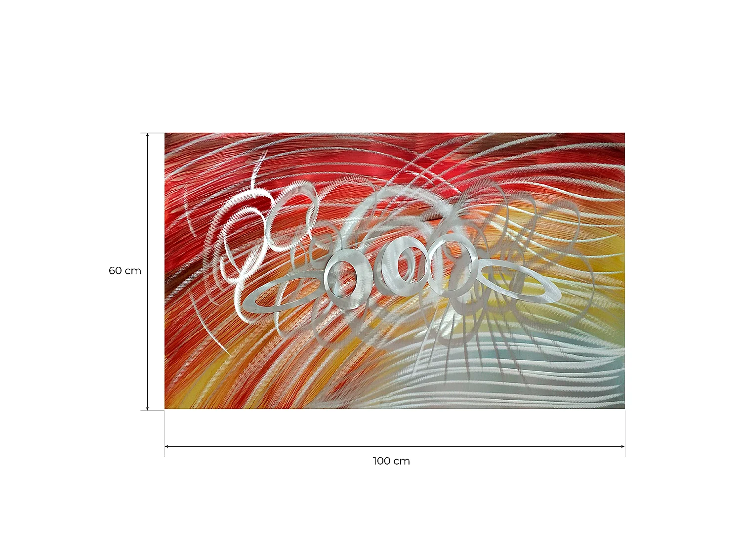 Cuadro Abstracto Kuatéh Serpentín 100 x 60 cm Óleo sobre Lienzo de Aluminio