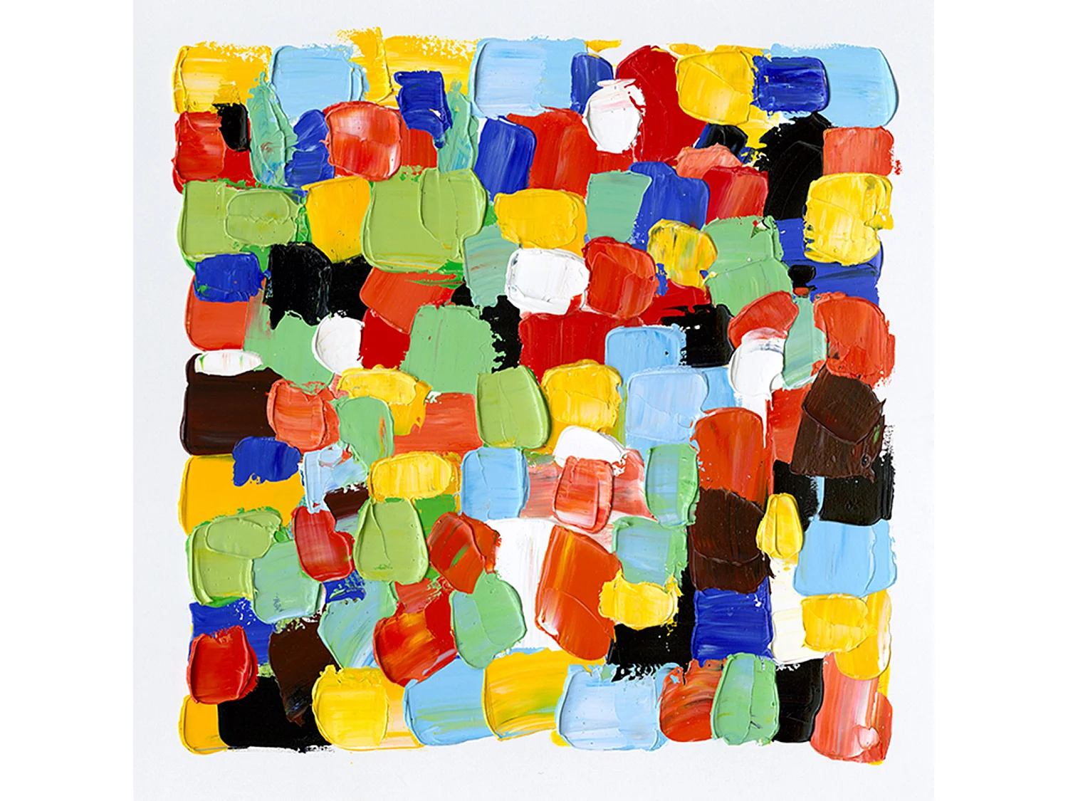 Cuadro Abstracto Kuatéh 100 x 100 cm Cuadros de colores Óleo sobre Lienzo