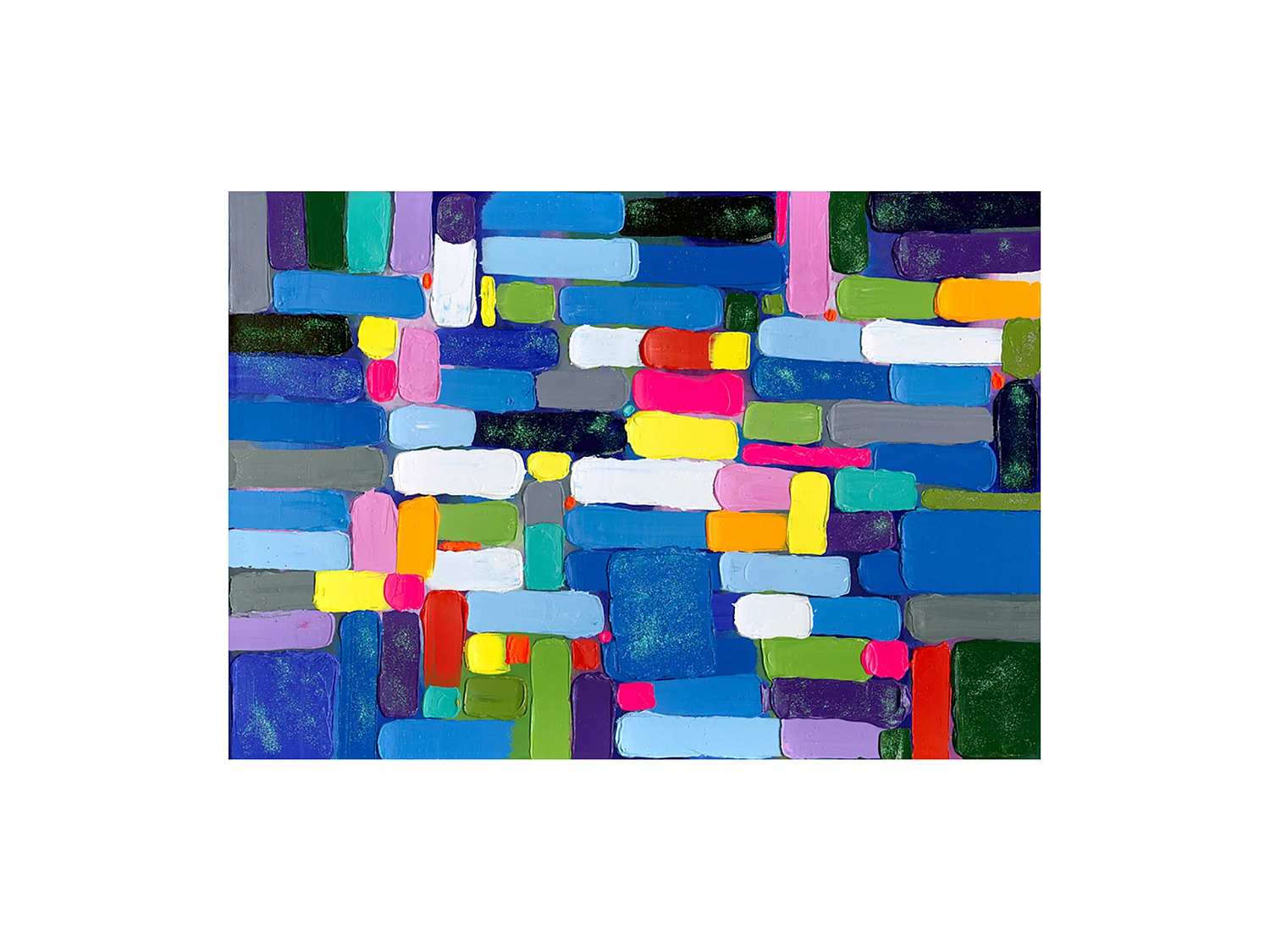 Quadro Astratto Kuatéh 200x140 cm Pennellate Orizzontali Olio su Tela Argentata