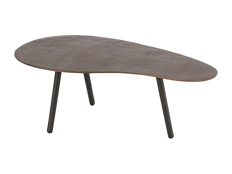 Table Basse Design "Goutte" 89cm Marron