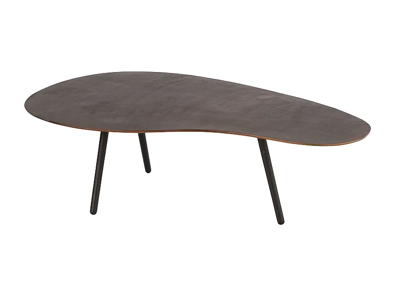 Table Basse Design "Goutte" 120cm Marron