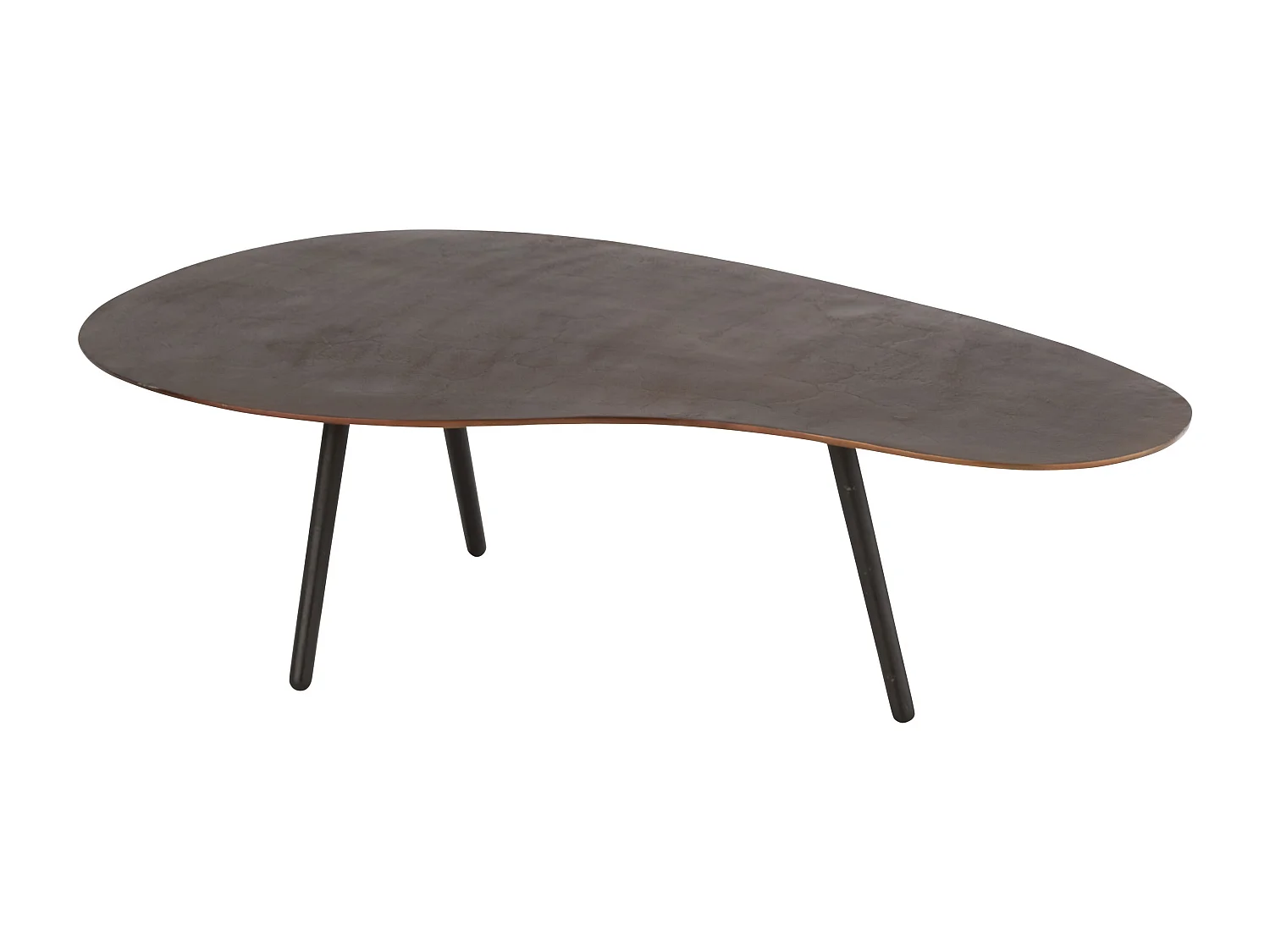 Table Basse Design "Goutte" 120cm Marron