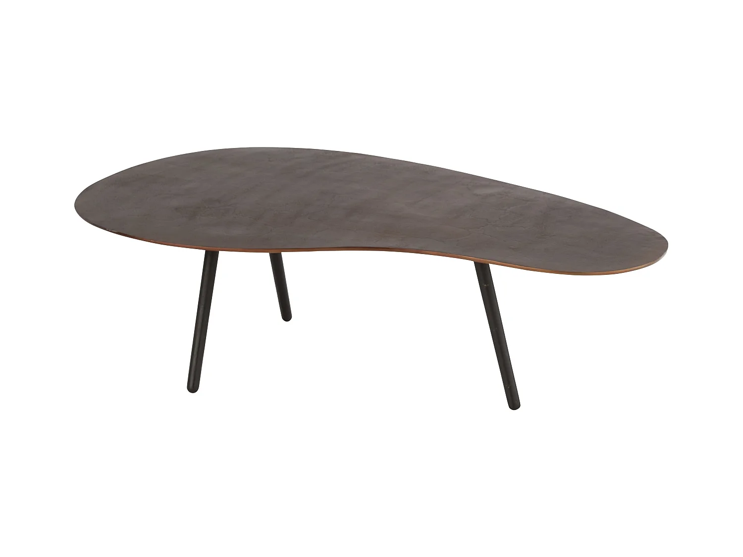 Table Basse Design "Goutte" 120cm Marron