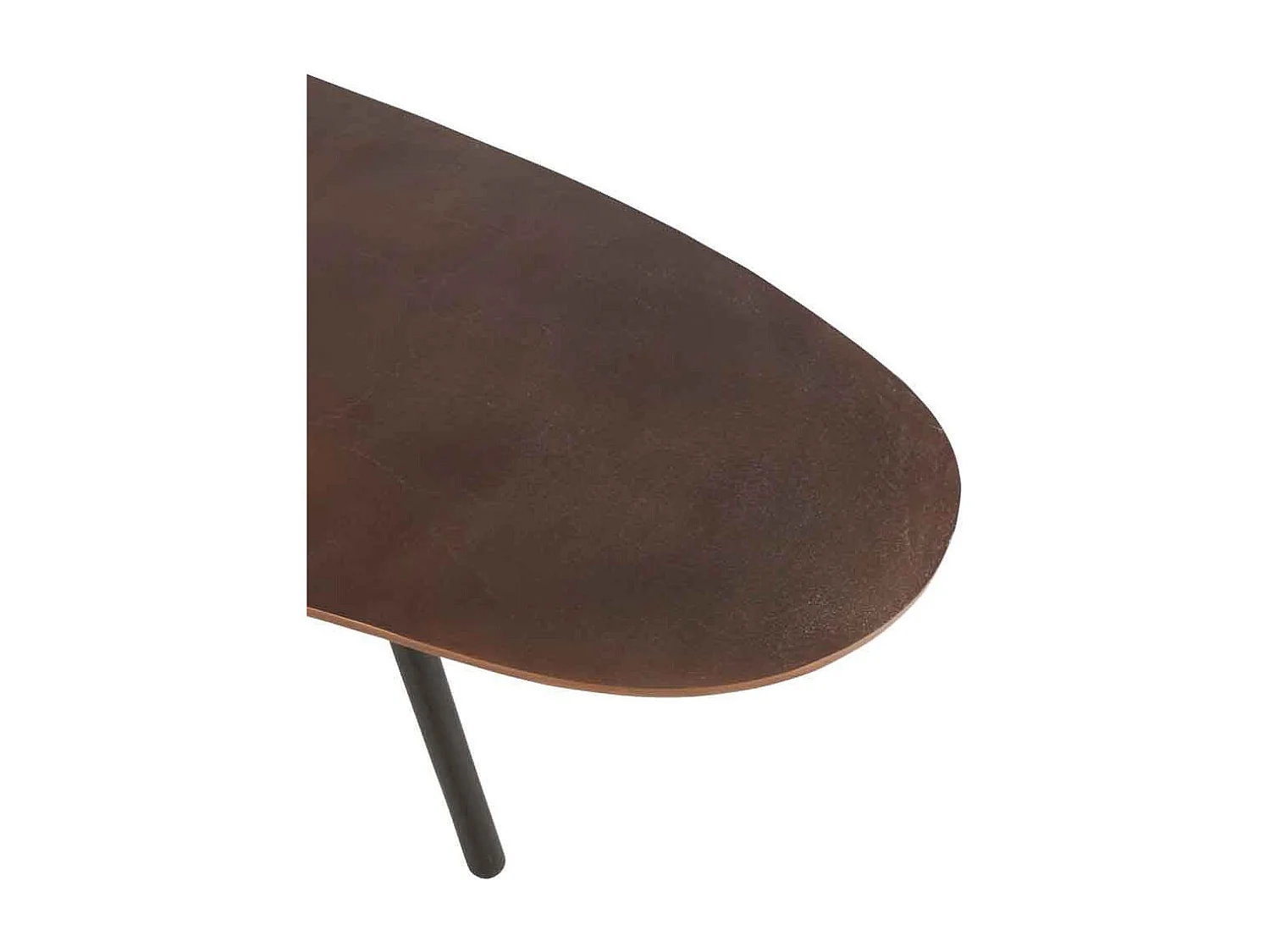 Table Basse Design "Goutte" 120cm Marron