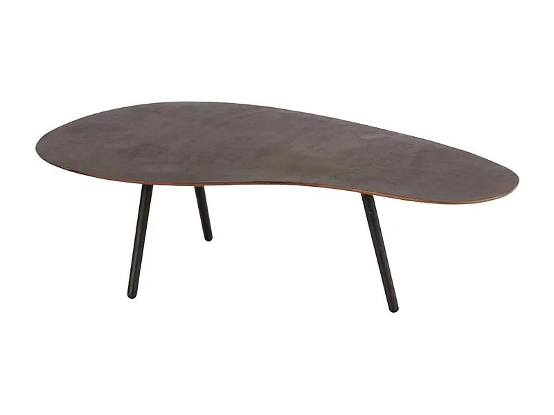 Table Basse Design "Goutte" 120cm Marron