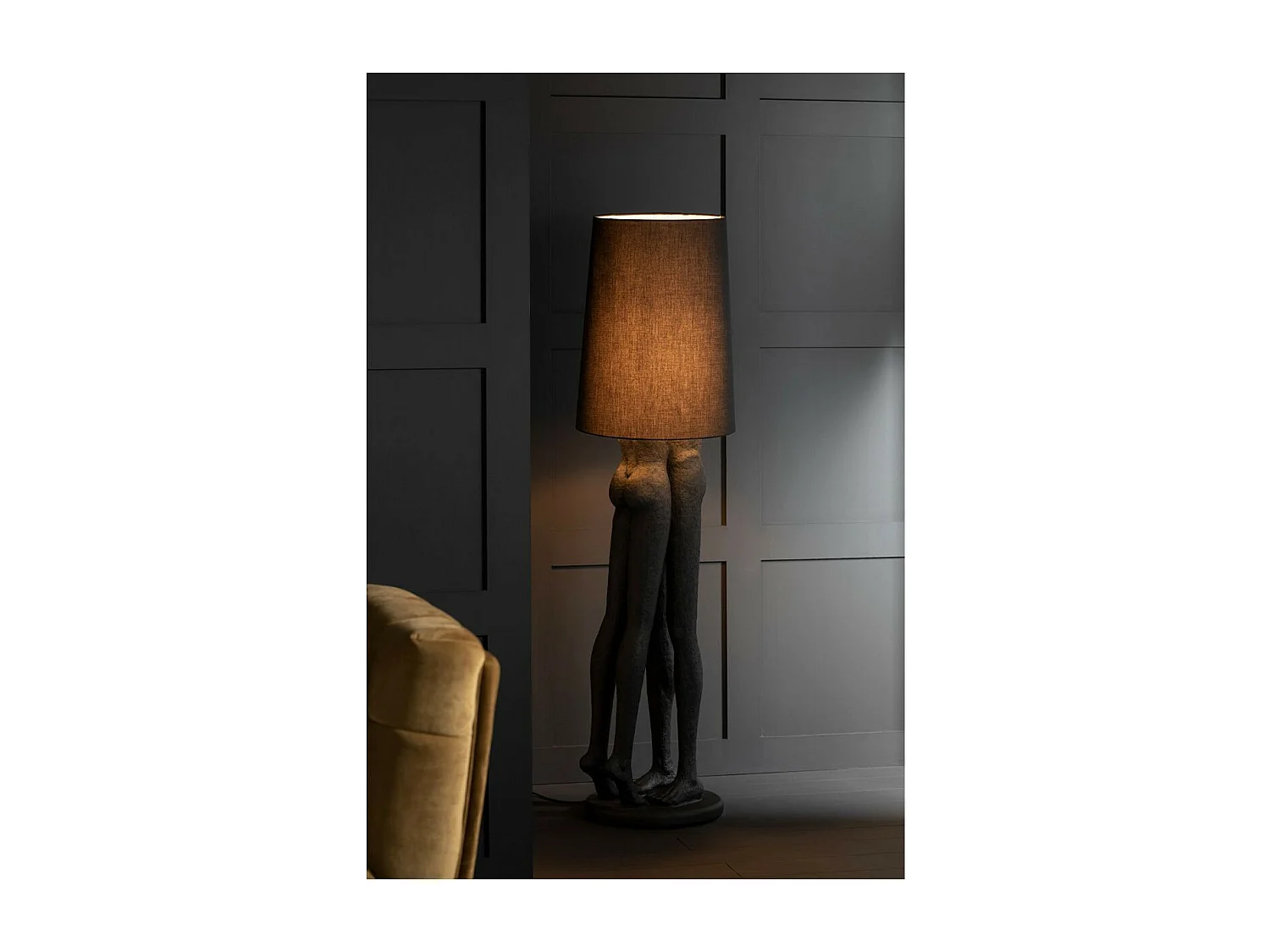 Lampadaire Design "Couple" 89cm Noir