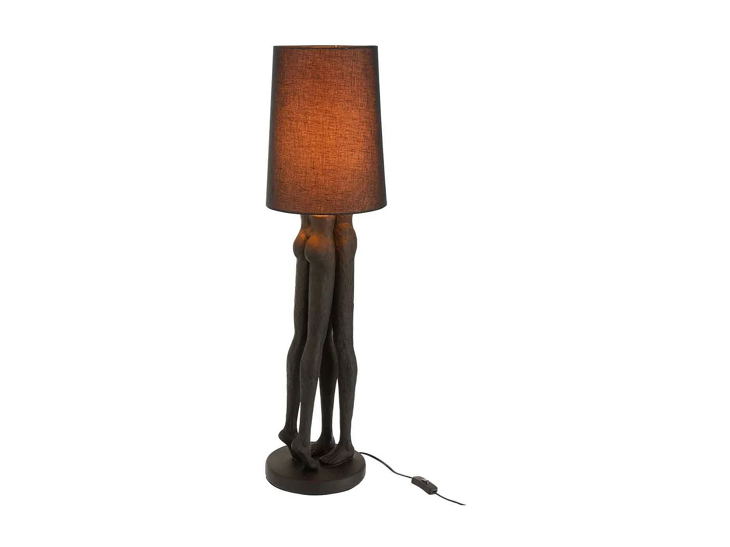 Lampadaire Design "Couple" 89cm Noir