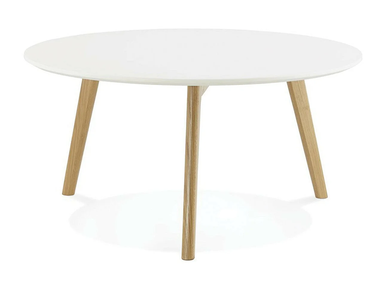 Table Basse Design "Rauma" 90cm Blanc