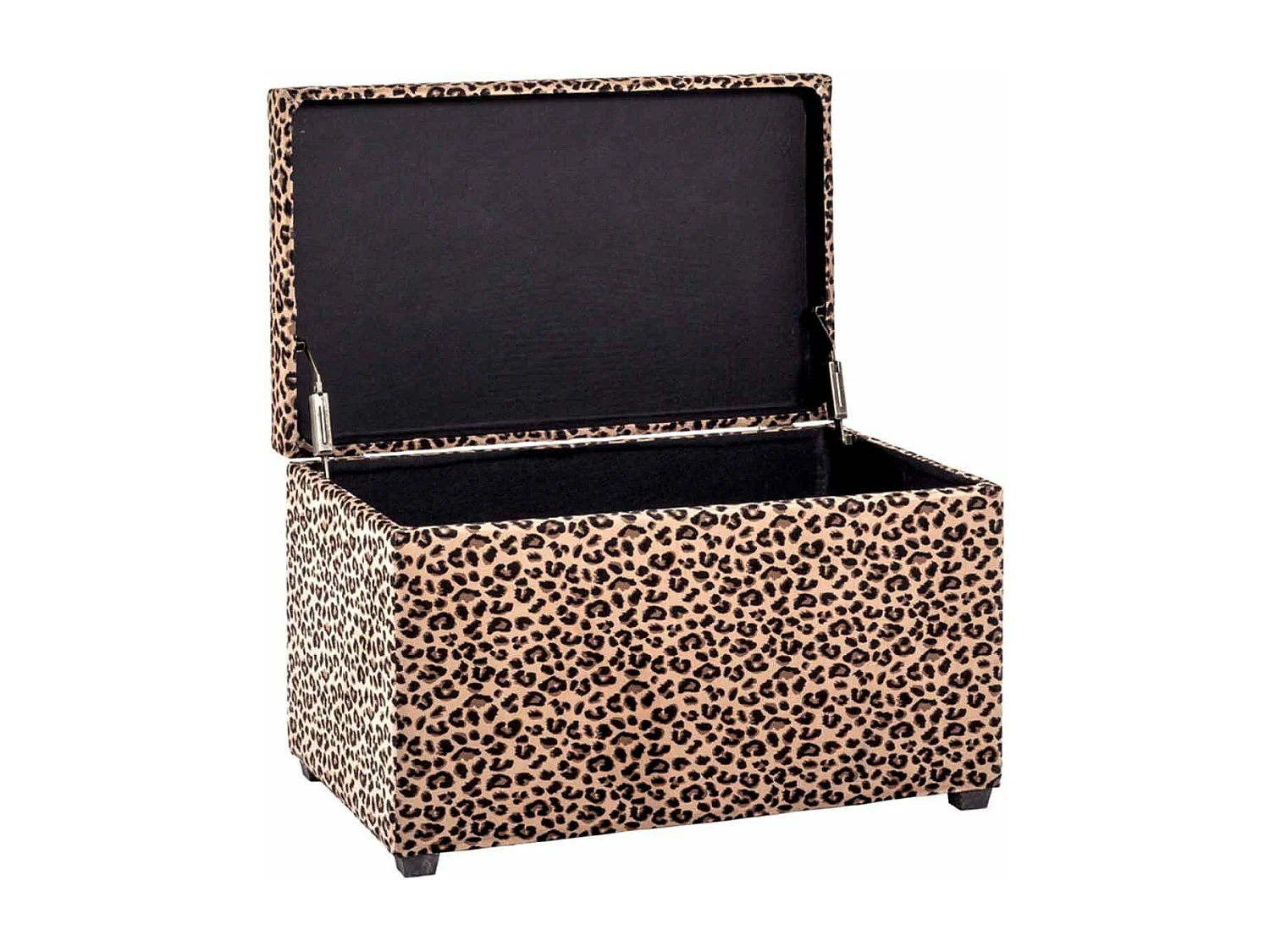Coffre de Rangement "Motif Léopard" 65cm Marron