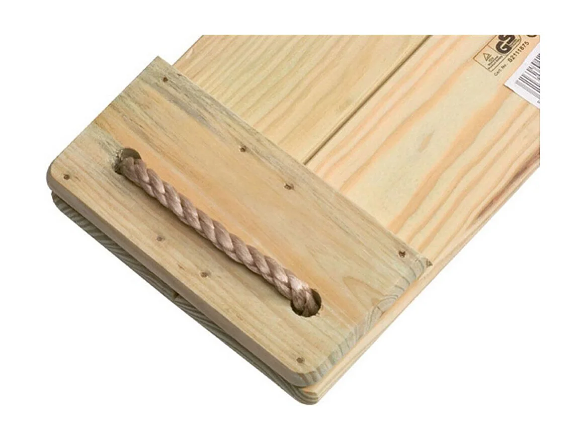 Altalena in pino trattato con corde di canapa sintetica 44x17,5cm