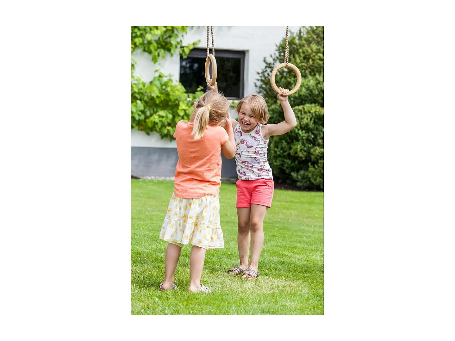 Turnringe aus Holz mit Hanfseilen (Doppelpack)