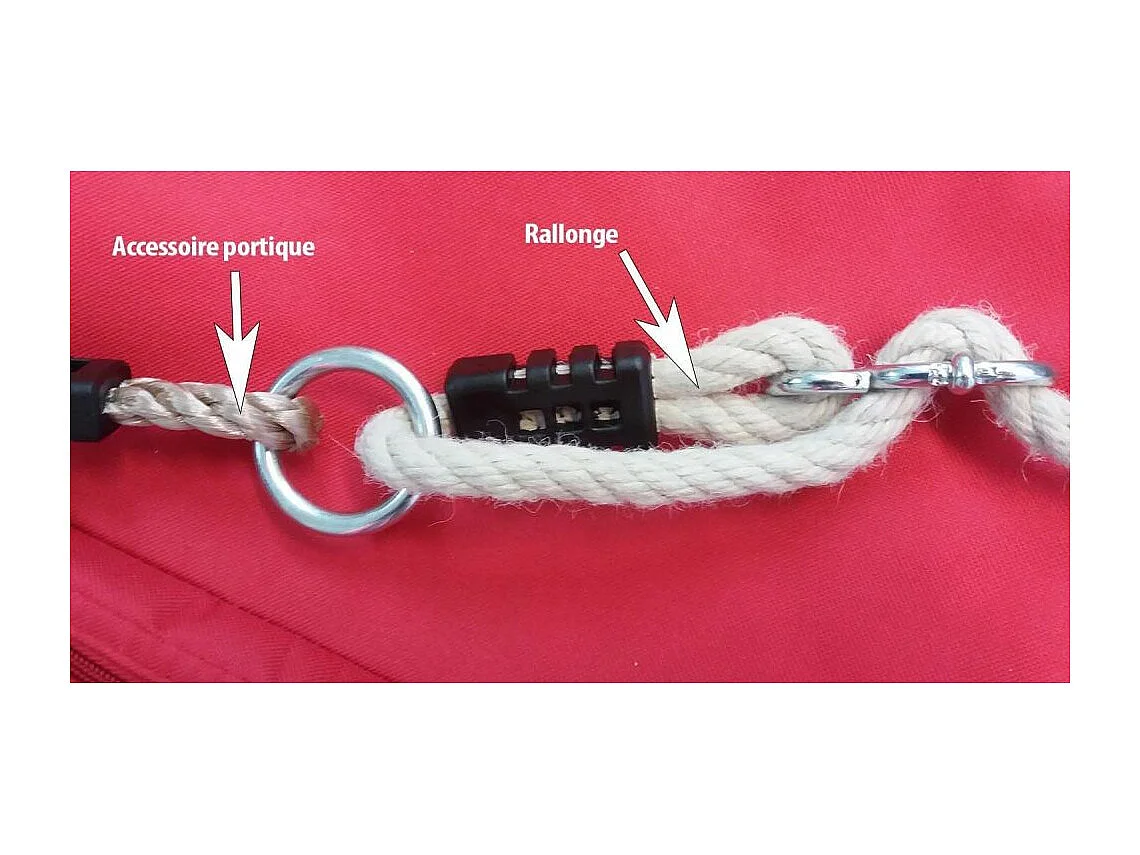 Rallonge de corde en chanvre synthétique 0,6m à 0,95m