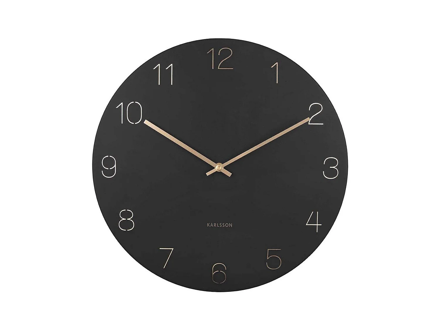 Horloge en métal chiffres gravés Charm