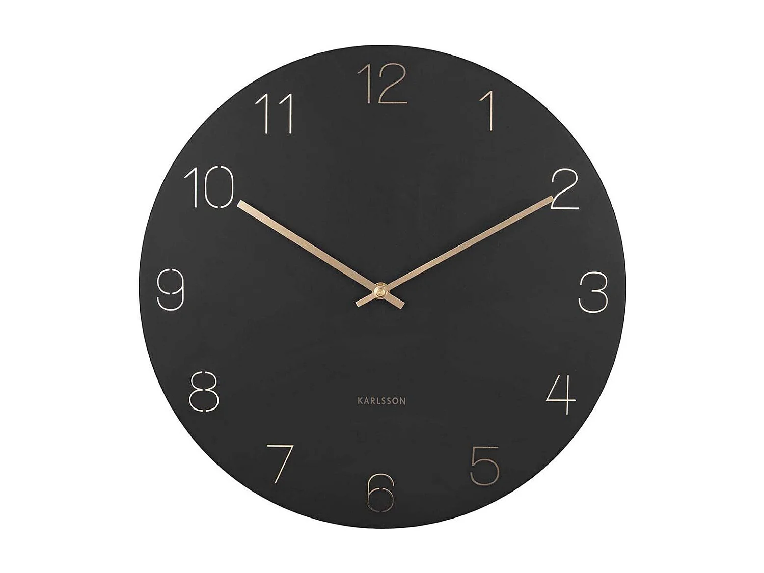 Horloge en métal chiffres gravés Charm