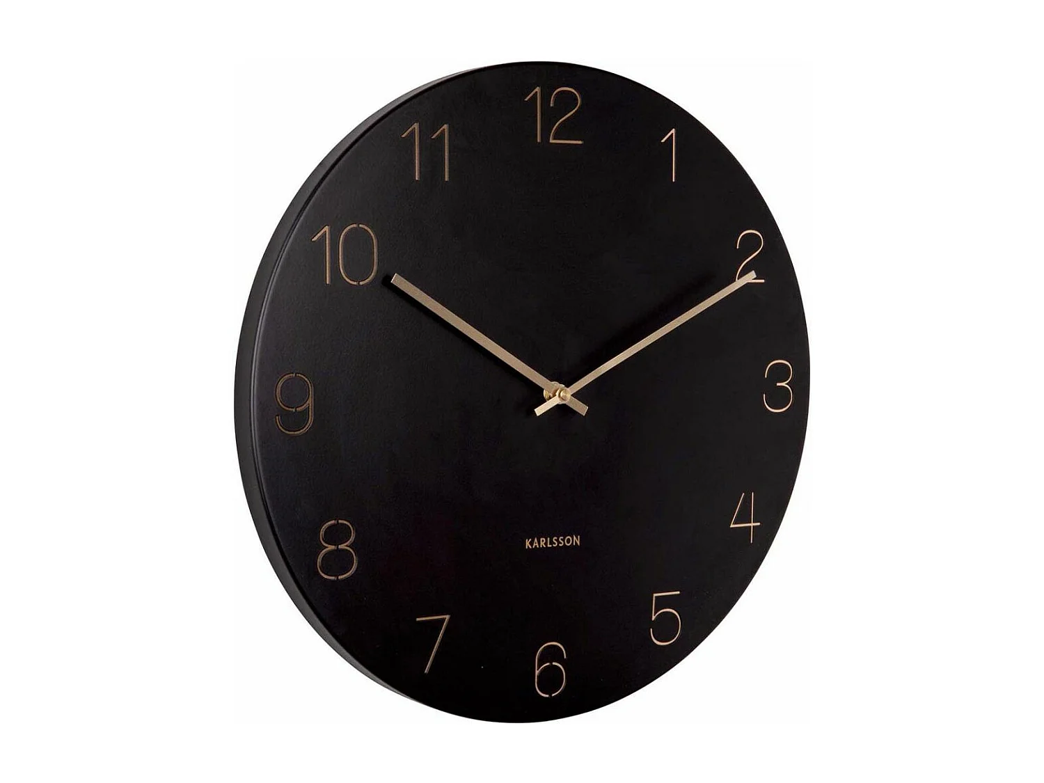 Horloge en métal chiffres gravés Charm