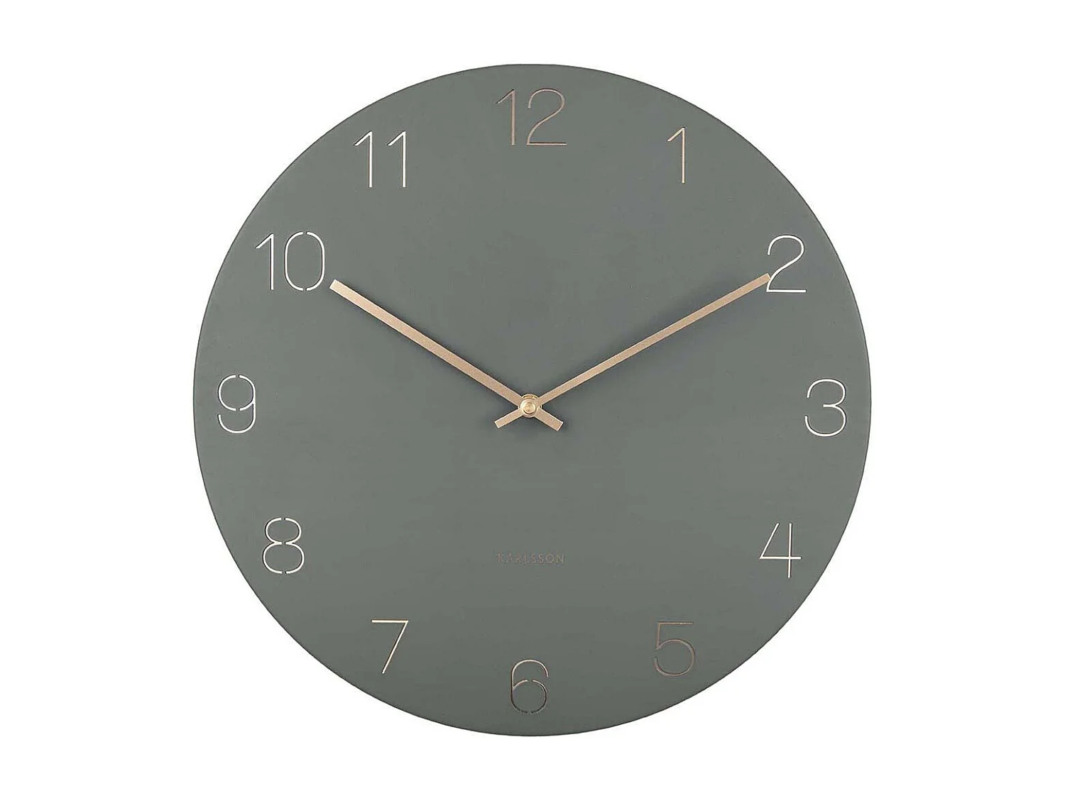 Horloge en métal chiffres gravés Charm