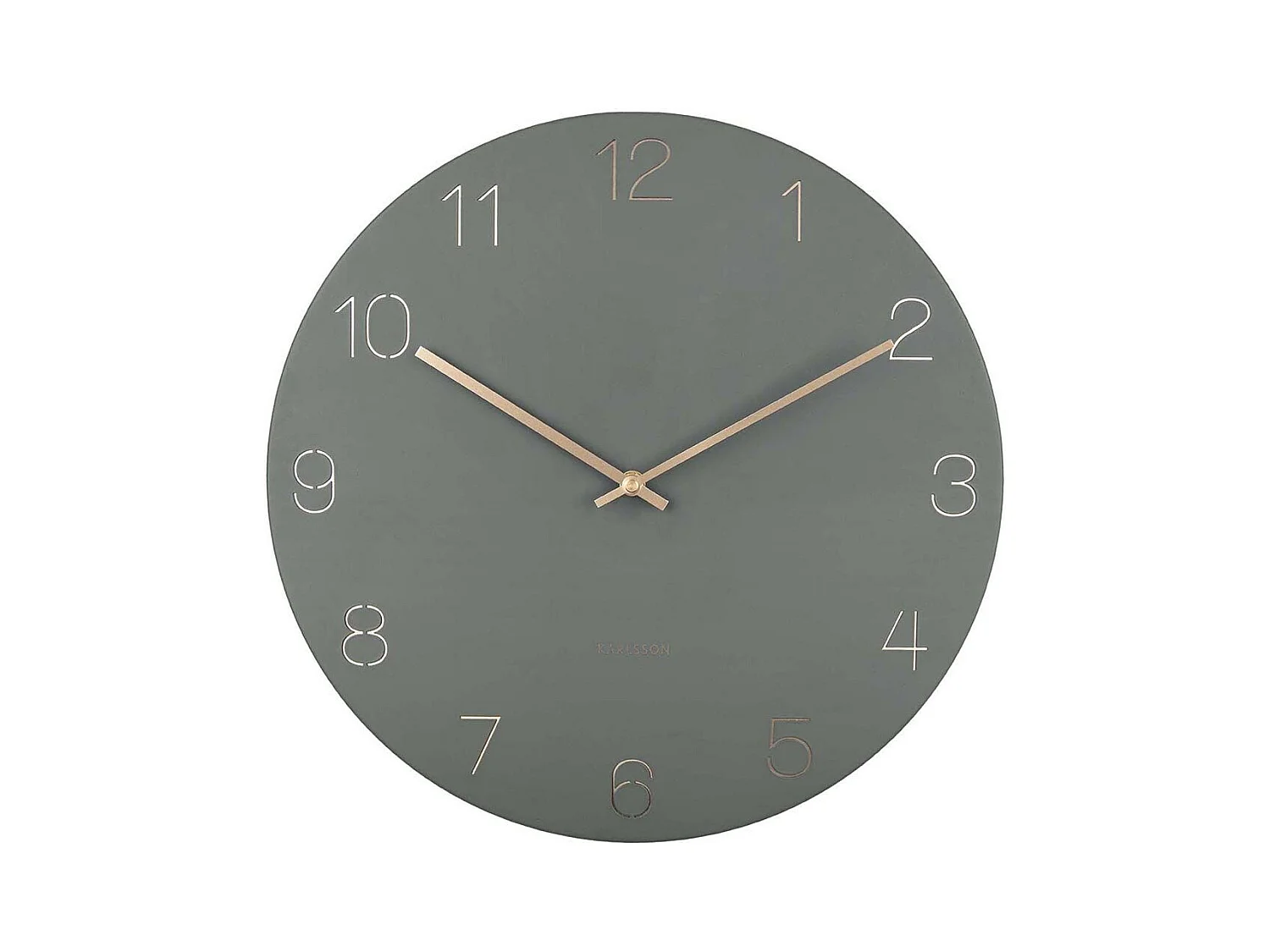 Horloge en métal chiffres gravés Charm