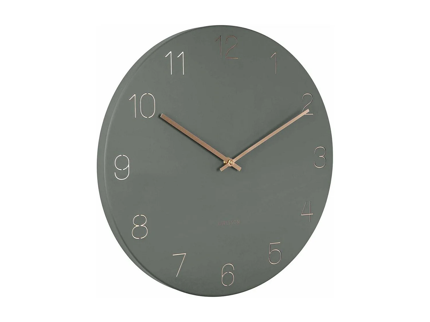 Horloge en métal chiffres gravés Charm