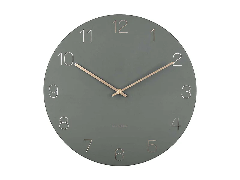 Horloge en métal chiffres gravés Charm