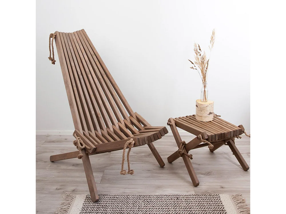 Repose pieds table basse Lilly Aulne gris